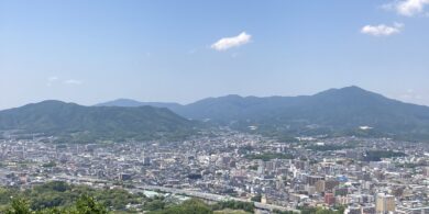 天拝山の山頂からの